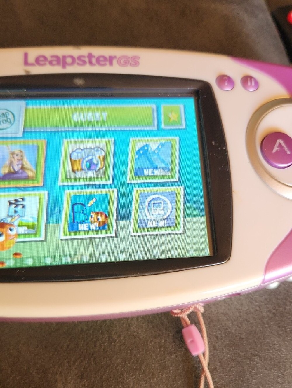 LeapFrog Leapster GS Handheld Learning Game Console - Pink & White With Tangled - Picture 8 of 9